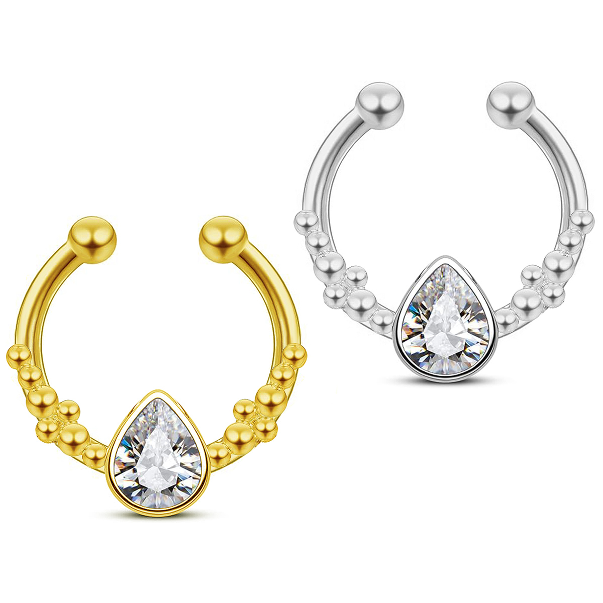Septum Clicker Ring - Pierścień do septum ze stali nierdzewnej