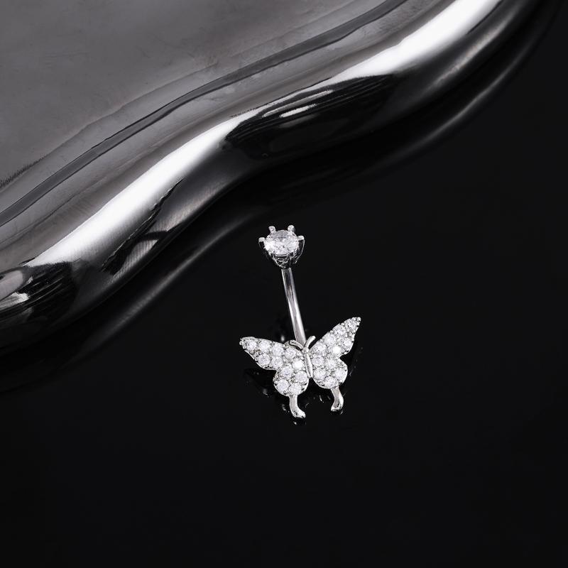 Body Jewelry Quality - Kolczyki do pępka z cyrkoniami w