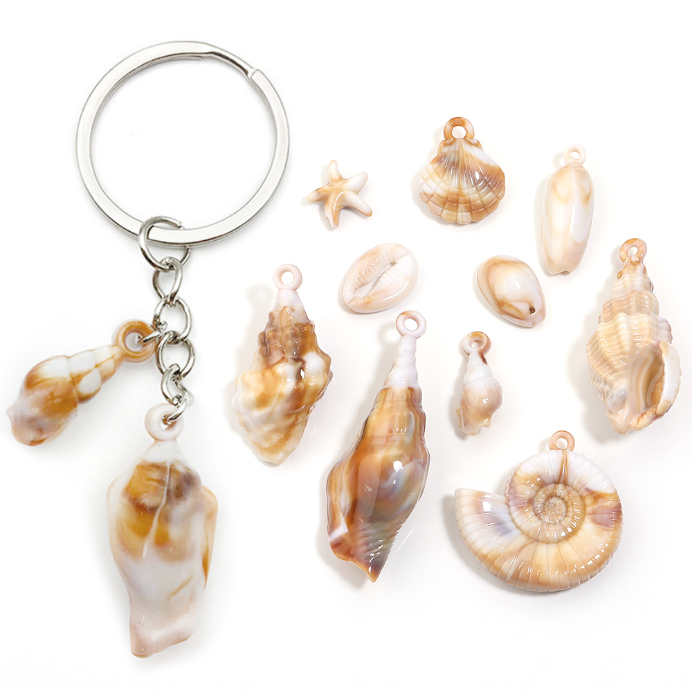 Body Jewelry Beach - 10-100 szt. Naturalne akrylowe zawieszki z
