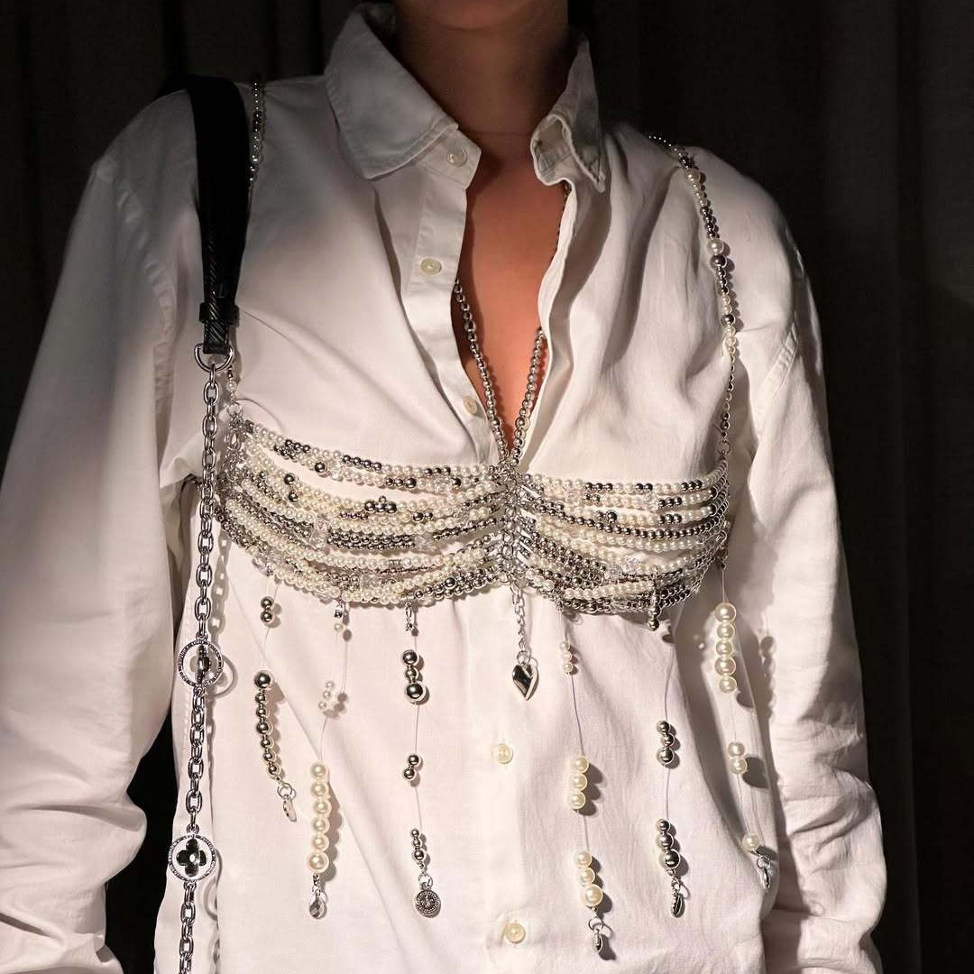Body Jewelry Vest - 2025 Luksusowy design Kamizelka wiązana na
