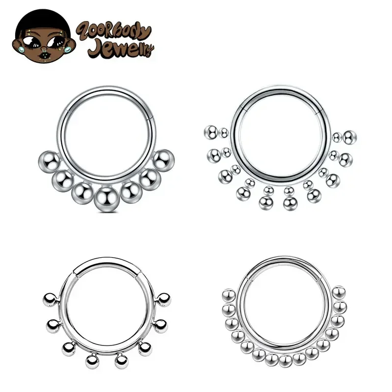 Septum Clicker Ring - ASTM F136 tytan antyalergiczny przekłucie przegrody