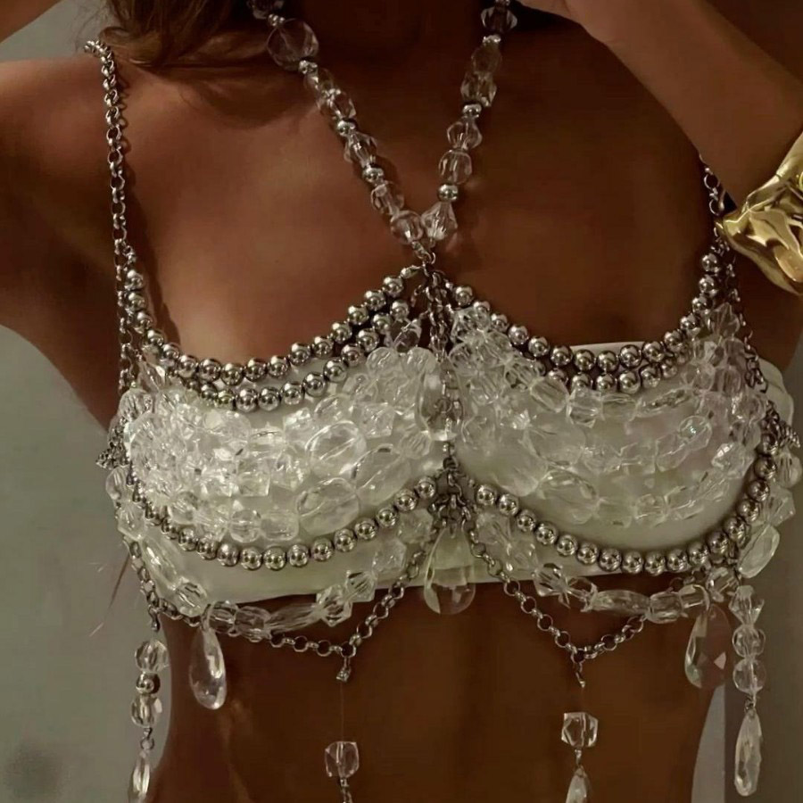 Body Jewelry Vest - 2025 ręcznie robione stroje na festiwal