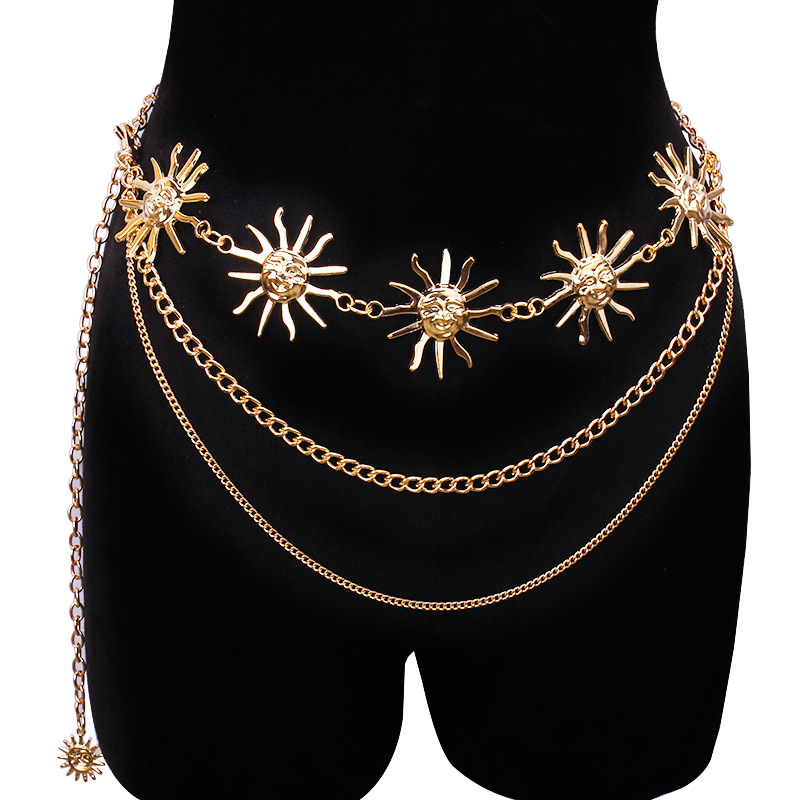 Body Jewelry For Women - Gruby, wielowarstwowy punkowy gotycki łańcuszek na