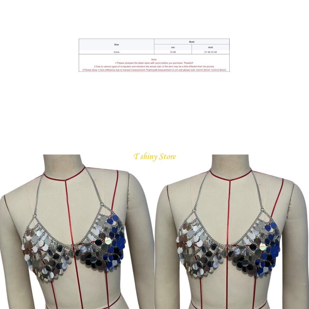 Body Jewelry Vest - N58F Świąteczne cekiny kamizelki najlepszych pary