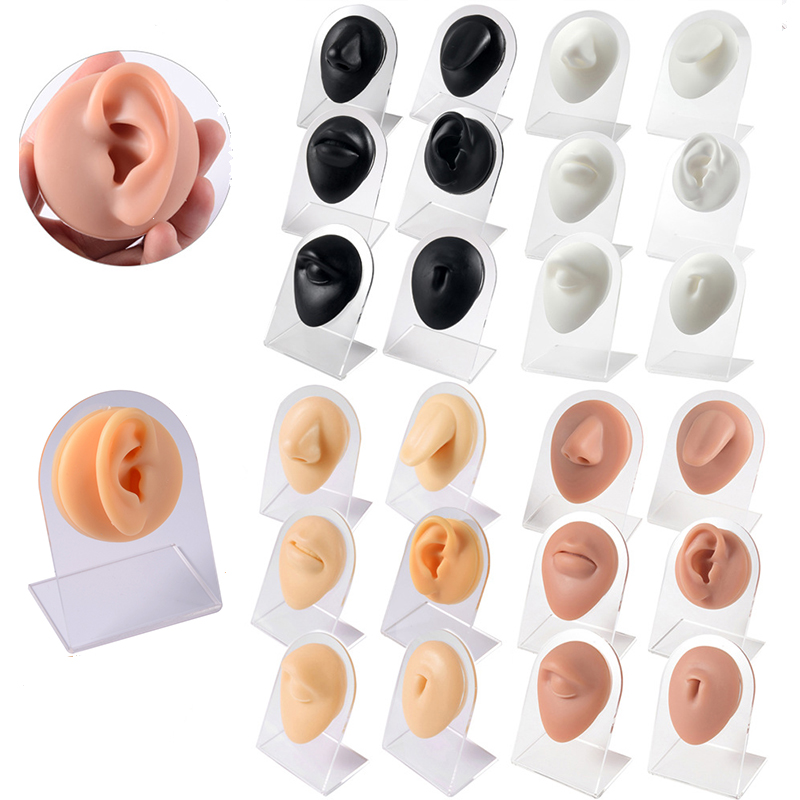 Body Jewelry Tool - 1PC miękkiego silikonu symulacja 1:1 ucho