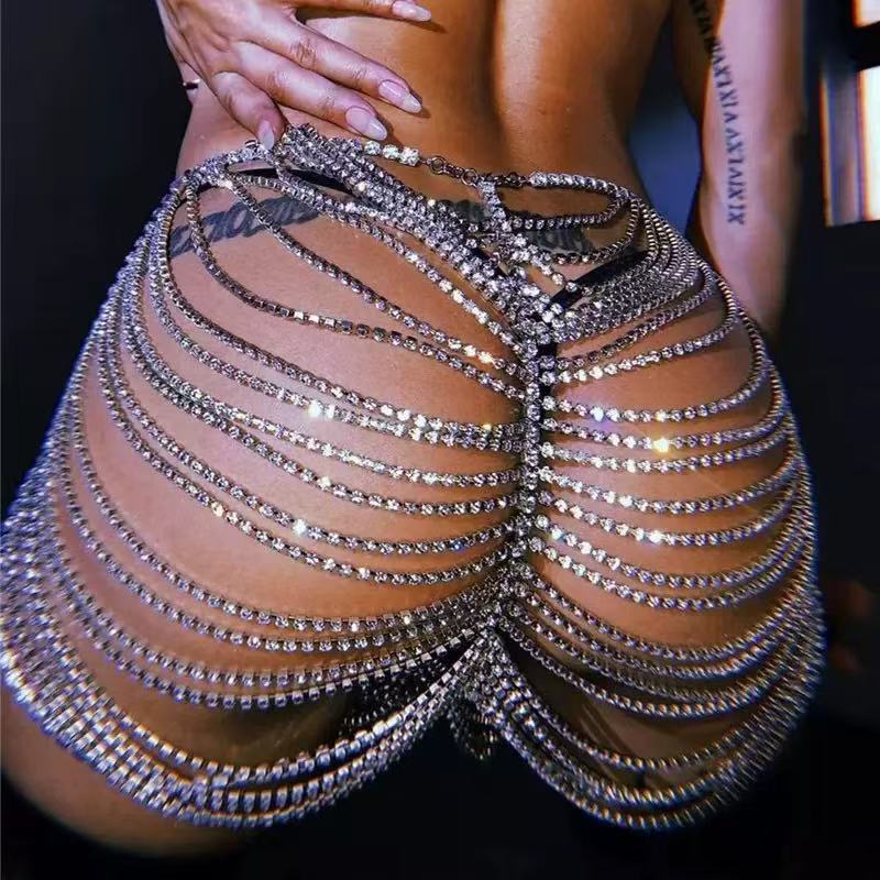 Body Jewelry Dress - 1 szt. Seksowna, modna spódnica z