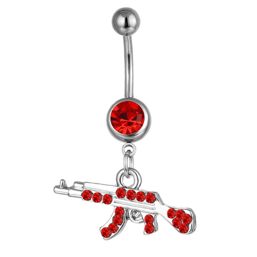 Pistolet wisiorek kolczyki w p – Body Jewelry Rhinestone recenzja i cena