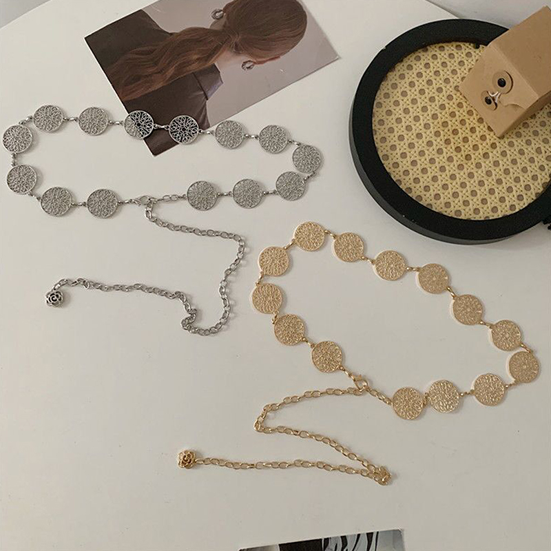 Elegancki Okrągły Metalowy Pas – Body Jewelry Dress recenzja i cena