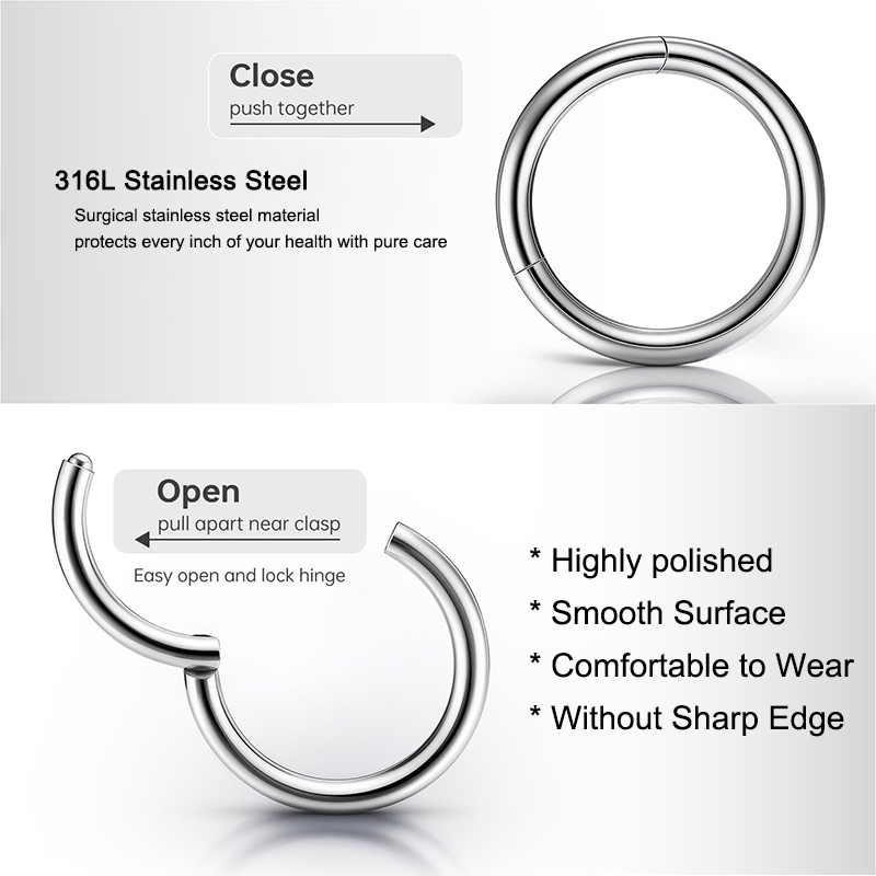 Kolczyk typu clicker ze stali  – Septum Clicker Ring recenzja i cena