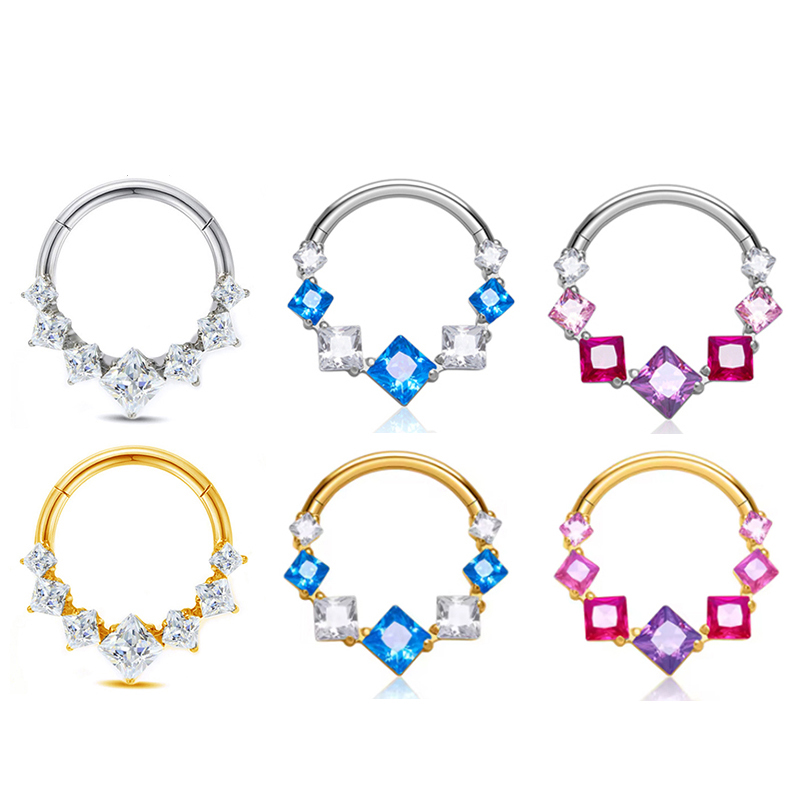 1 szt. Tytanowy kolczyk do nos – Septum Clicker Ring recenzja i cena