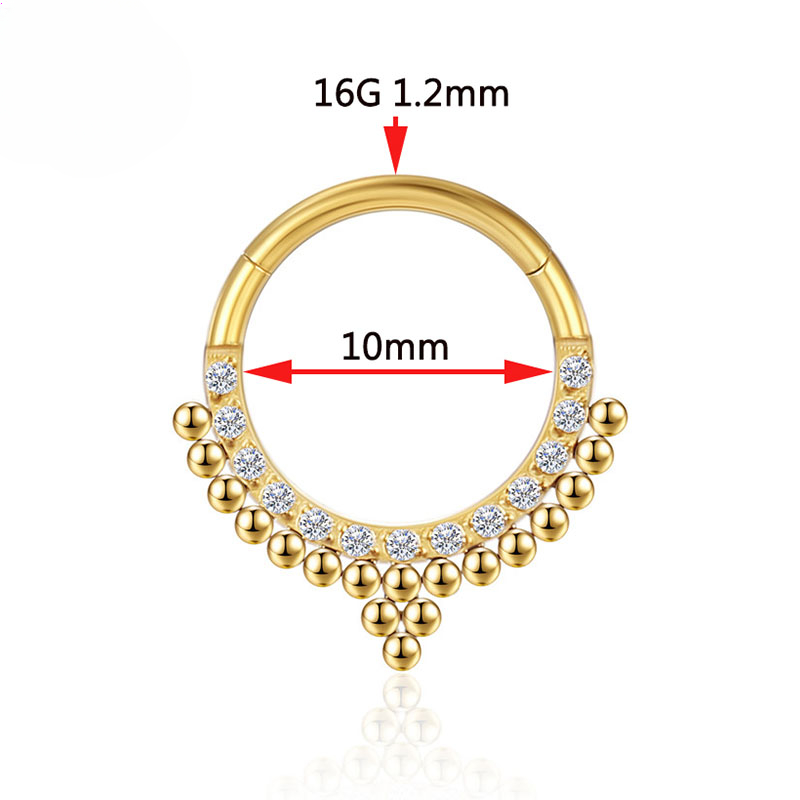 G23 tytanowe piercing kolczyki – Septum Clicker Ring recenzja i cena