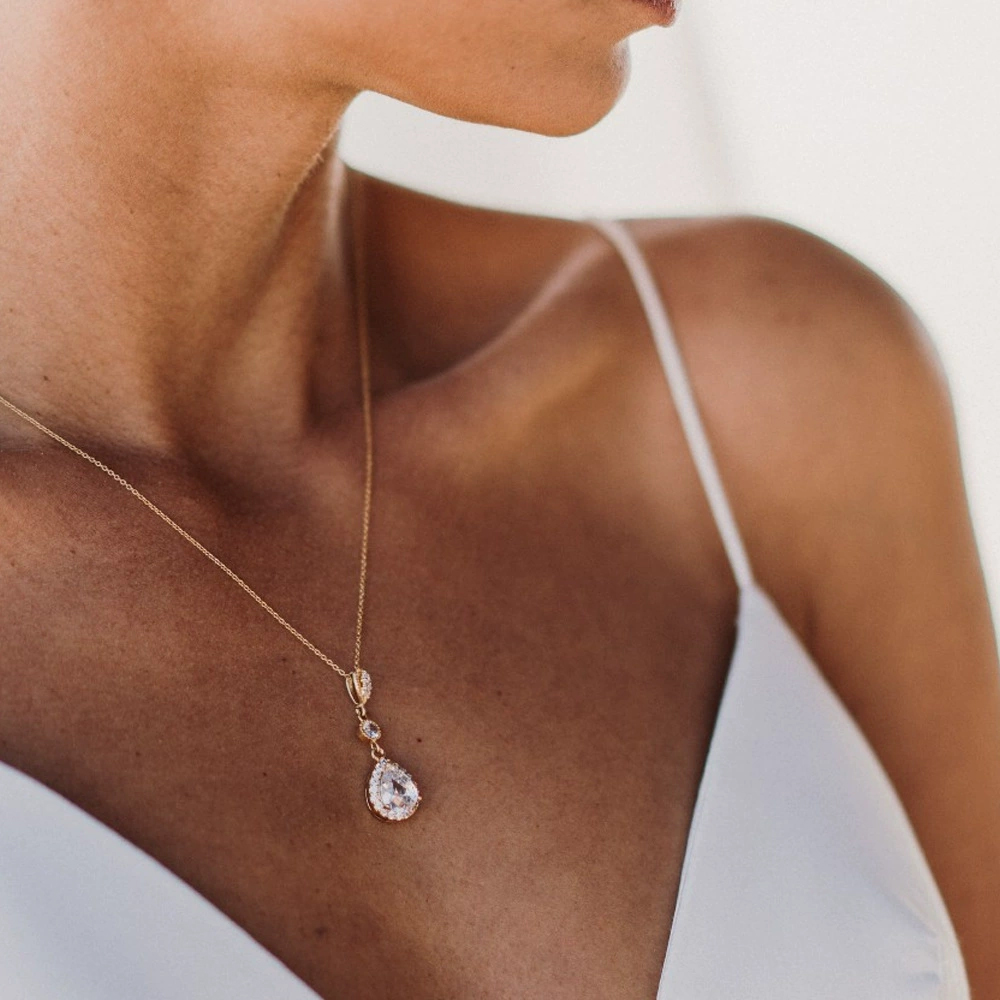 Luksusowy naszyjnik z cyrkonia – Body Jewelry For Backless Dress recenzja i cena