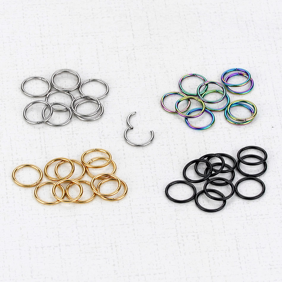 1Pc G23 Titanium Hinged Segmen – Septum Clicker Ring recenzja i cena