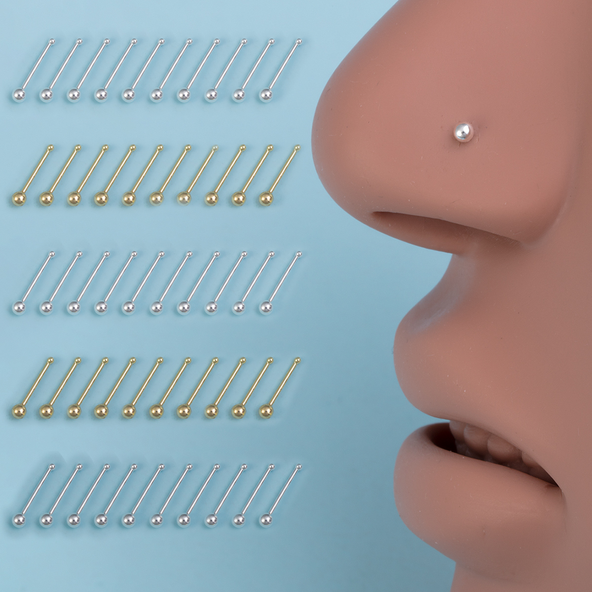 10 szt. Kolczyki z kolczykami  – Nostril Screw Pin recenzja i cena