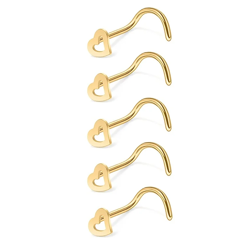 5 sztuk pusty zestaw kolczyków – Nostril Screw Pin recenzja i cena