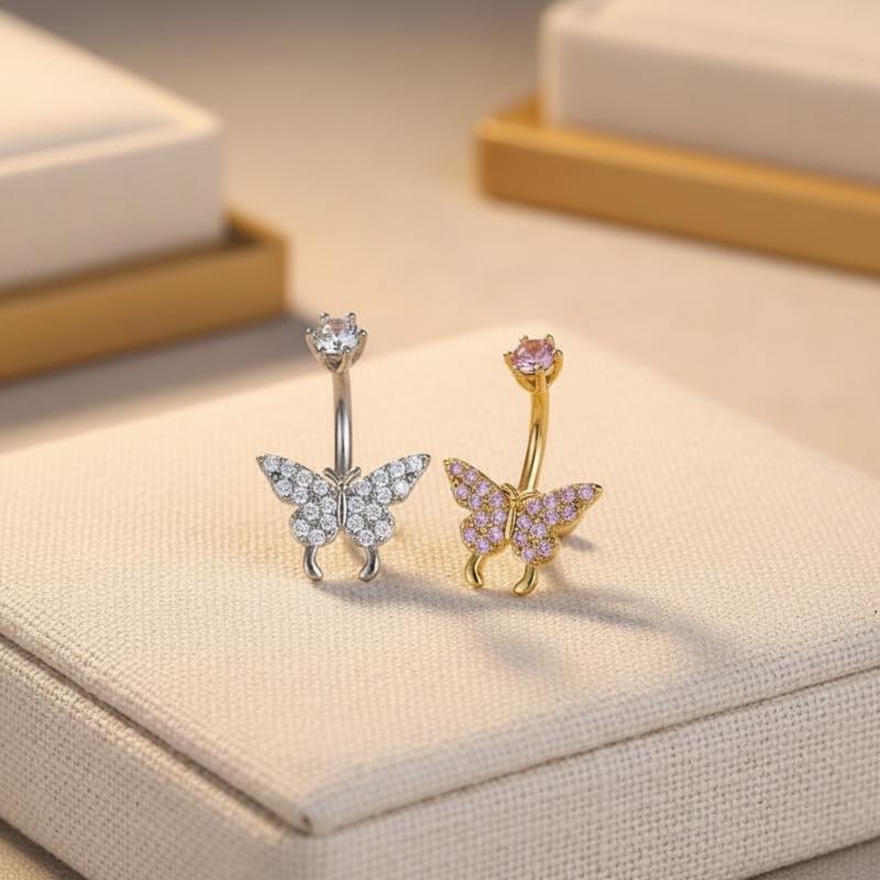 Kolczyki do pępka z cyrkoniami – Body Jewelry Quality recenzja i cena