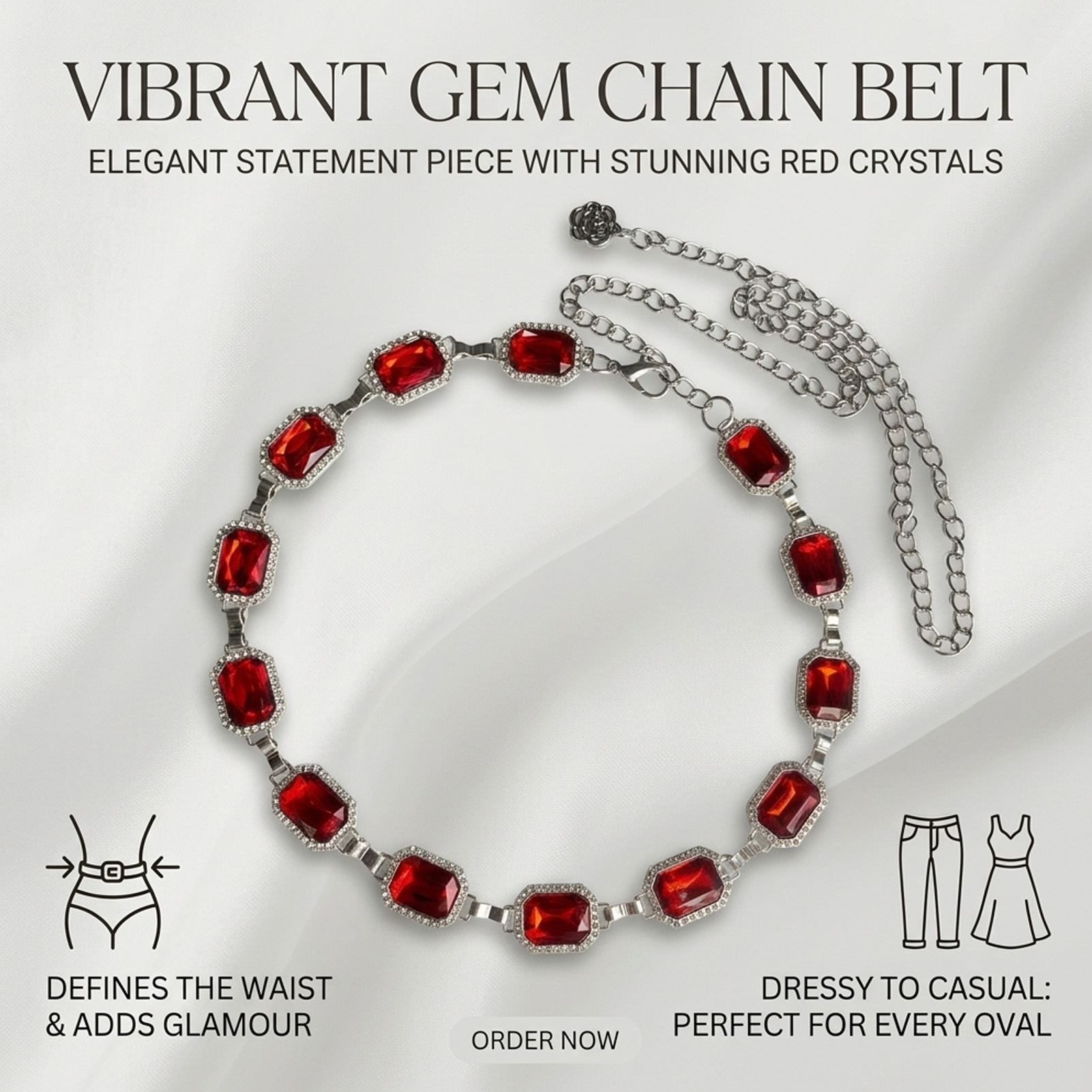 Łańcuszek na talię w stylu boh – Body Jewelry Rhinestone recenzja i cena