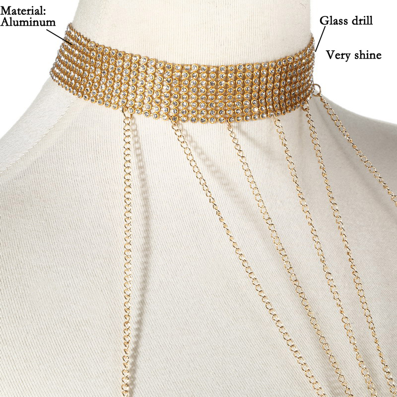 Łańcuszek do ciała w kolorze z – Body Jewelry Rhinestone recenzja i cena