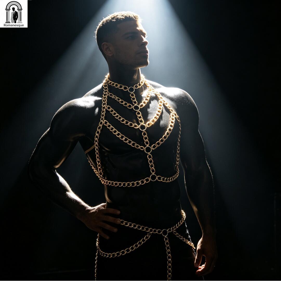 Męski srebrny gruby łańcuchowy – Body Jewelry Vest recenzja i cena