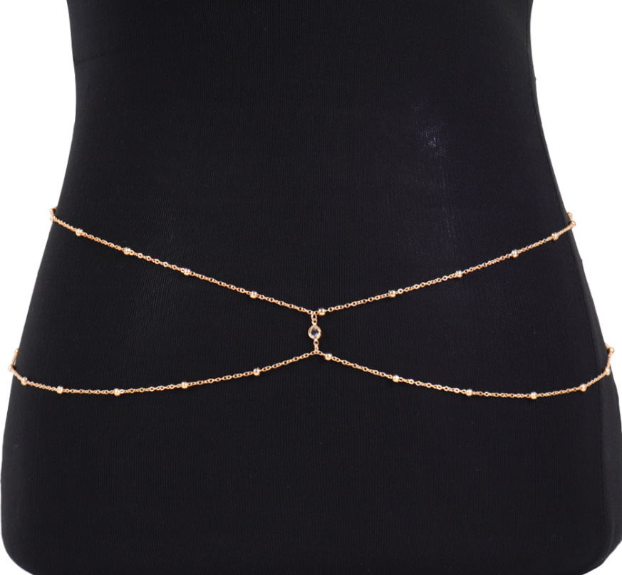 Clear Rhinestone Beaded Belly  – Body Jewelry In Bulk recenzja i cena