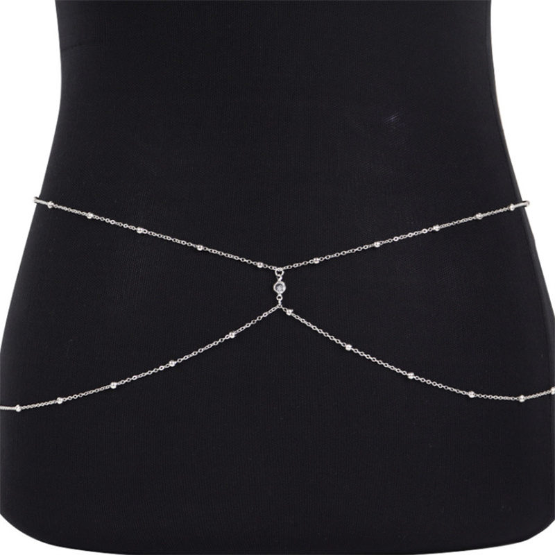 Clear Rhinestone Beaded Belly  – Body Jewelry In Bulk recenzja i cena