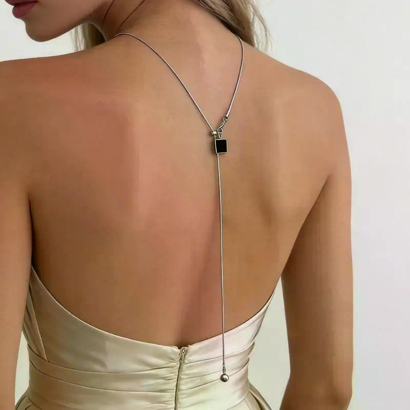 Błyszczący perłowy łańcuszek n – Body Jewelry For Backless Dress recenzja i cena