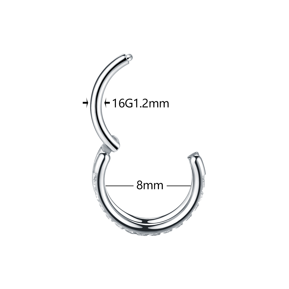 1szt Tytanowy kolczyk w kształ – Septum Clicker Ring recenzja i cena