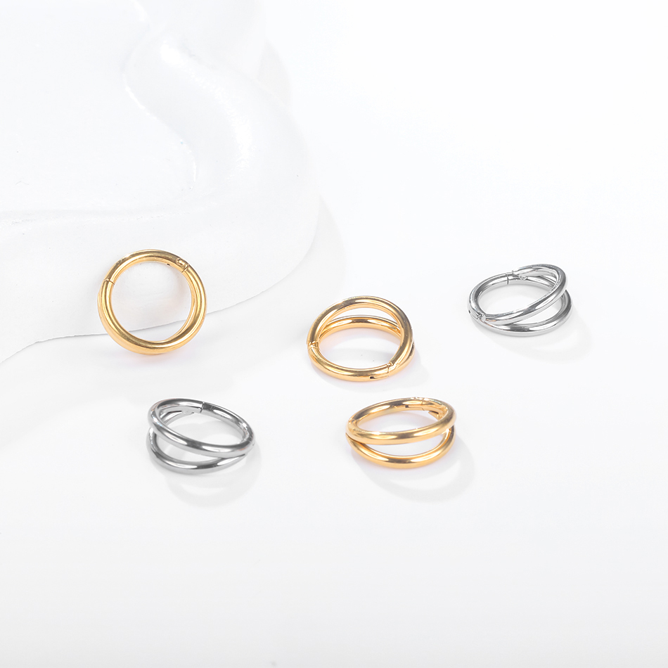 1szt Tytanowy kolczyk w kształ – Septum Clicker Ring recenzja i cena