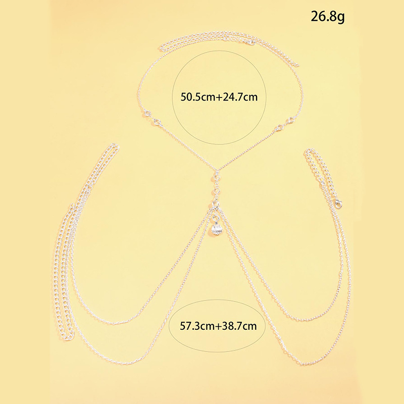 Damski srebrny łańcuszek na ci – Body Jewelry Rhinestone recenzja i cena