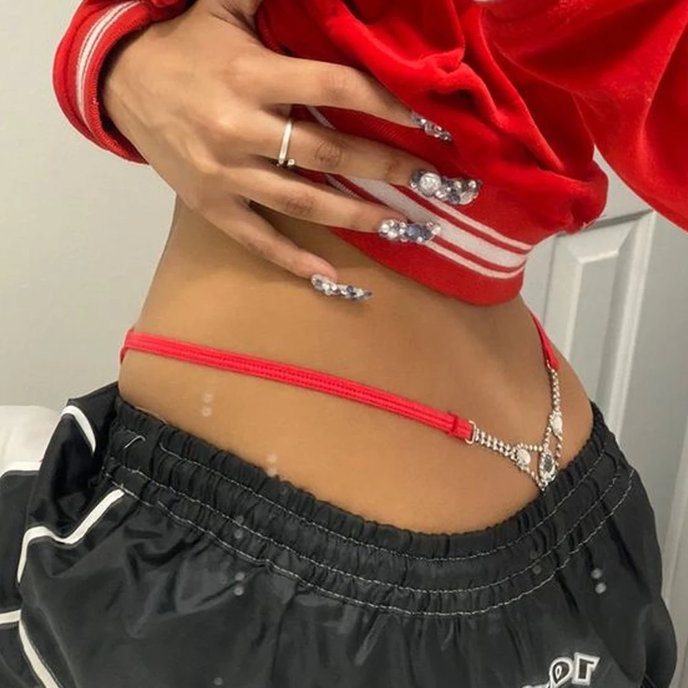 Seksowne okrągłe stringi ze st – Body Jewelry Rhinestone recenzja i cena