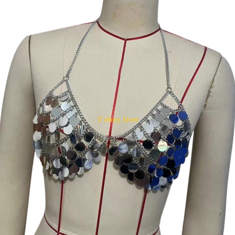 N58F Świąteczne cekiny kamizel – Body Jewelry Vest recenzja i cena