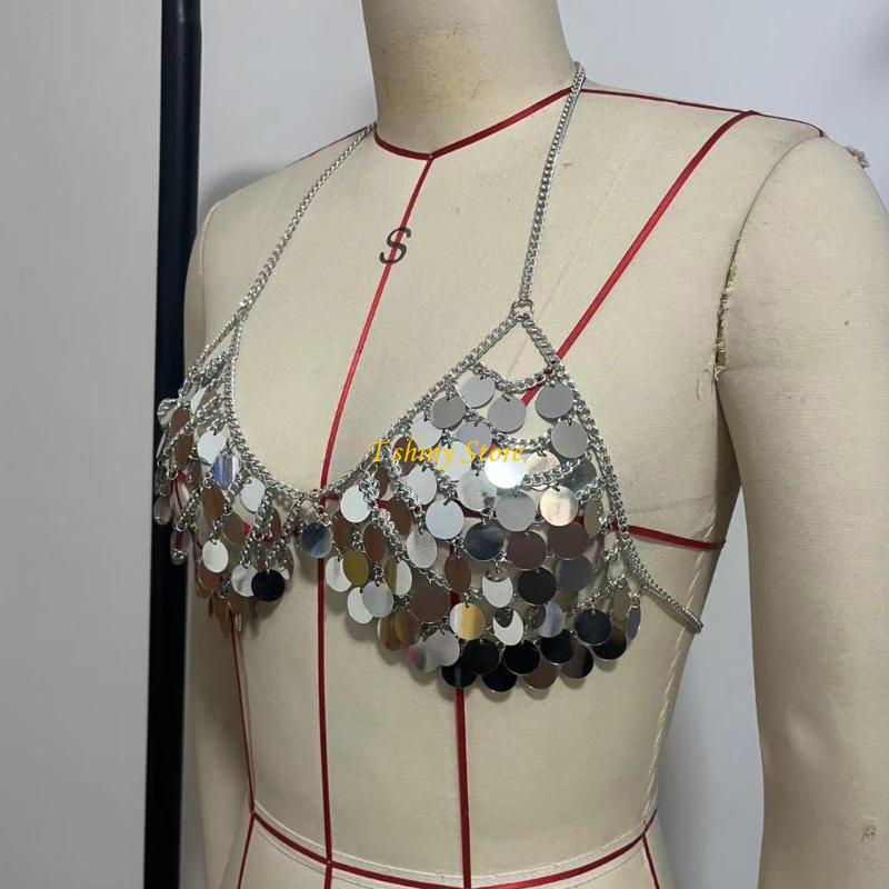N58F Świąteczne cekiny kamizel – Body Jewelry Vest recenzja i cena