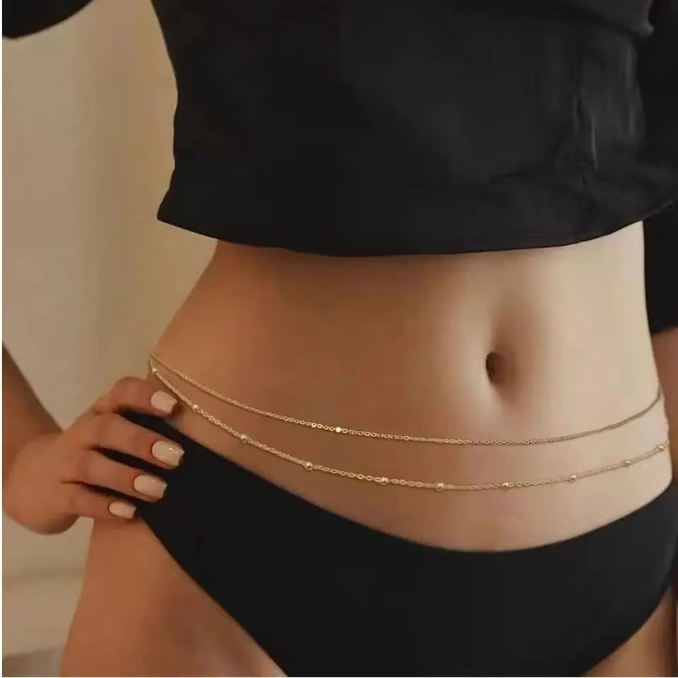 HipHop Podwójne Łańcuszki na B – Body Jewelry For Women recenzja i cena