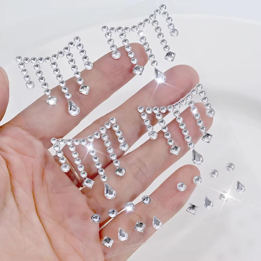 1/5 Arkusze Naklejki na biżute – Body Jewelry Rhinestone recenzja i cena
