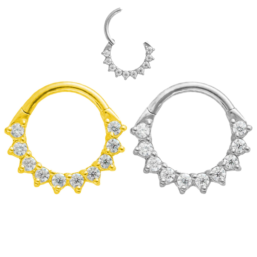 Trapez CZ przegroda 100% stal  – Septum Clicker Ring recenzja i cena