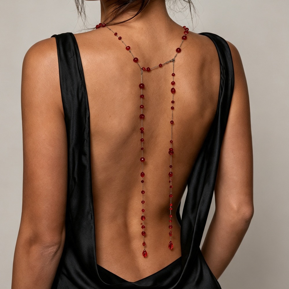 Gotycki łańcuszek na plecy z c – Body Jewelry For Backless Dress recenzja i cena