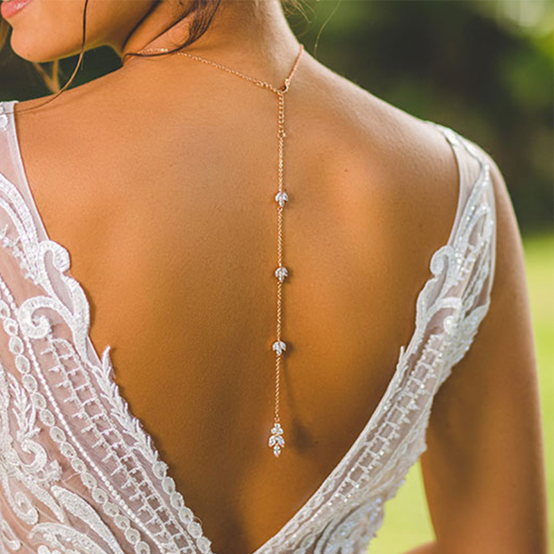 Damski naszyjnik na plecy, zło – Body Jewelry For Backless Dress recenzja i cena