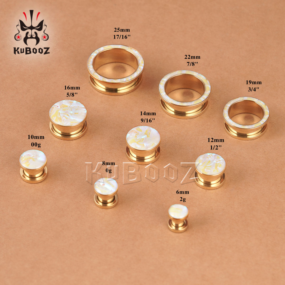 KUBOOZ Pozłacane tunelowe plug – Body Jewelry Gauges recenzja i cena